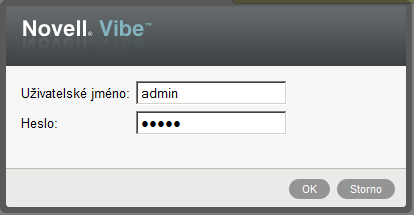 Obrazovka přihlášení