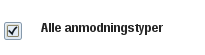 Afkrydsningsfeltet Alle anmodningstyper 