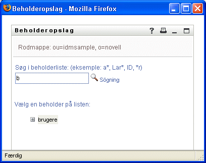 Resultater af beholderopslag