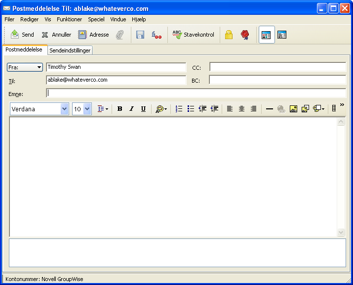E-mail-meddelelse til bruger fra brugerens profilside