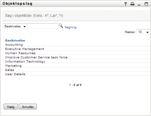 Siden Opslag beder dig om søgekriterier