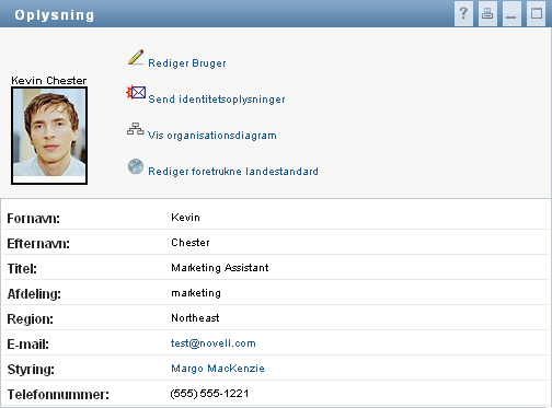 Side med brugerprofiloplysninger