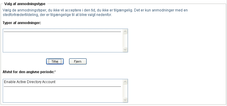 Listen Afvist for den angivne periode 