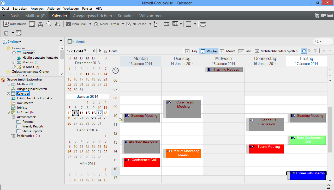 Layout "Kalender - Woche"