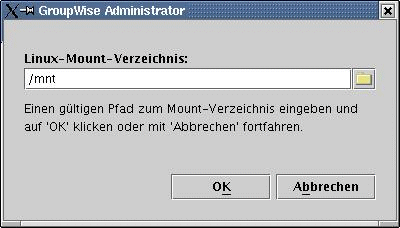Dialogfeld �Linux-Mount-Verzeichnis�