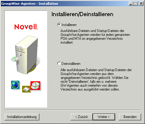 Seite �Installieren/Deinstallieren�