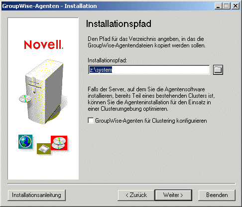 Seite �Installationspfad�