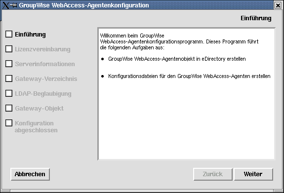 WebAccess-Agentenkonfigurationsprogramm
