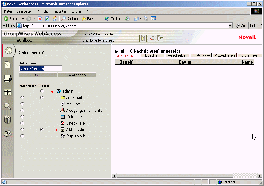 Neuen Ordner hinzuf�gen