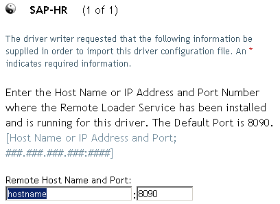 Beschreibung: Remote-Hostname und -Port