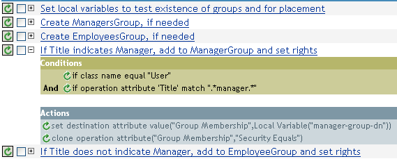 Description: Policy to Add to Manager Group if Title Indicates Manager