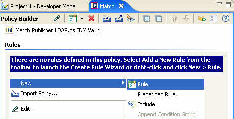 Description: Creating a New Rule
