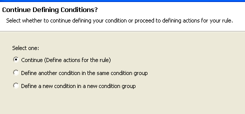 Description: Defining Additional Conditions