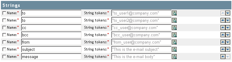 Description: Send Email Named String Builder