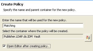 Description: Create Policy Wizard
