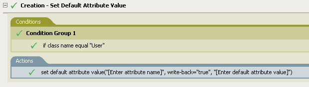 Description: Creation - Set Default Attribute Value