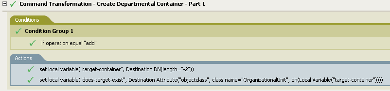 Description: Command Transformation - Create Department Container Part 1