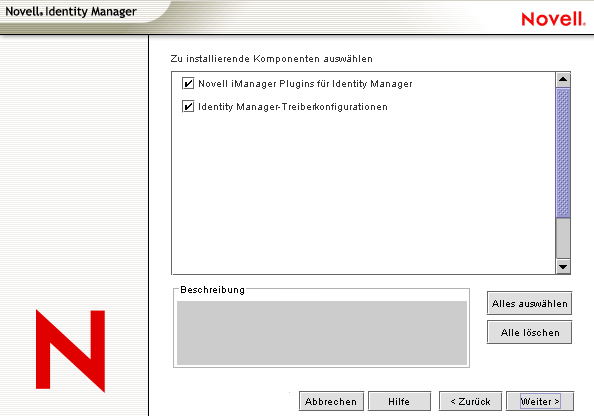 Die erste von zwei Komponentenseiten