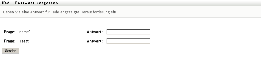 Abbildung der Seite „Sicherheitsantwort“
