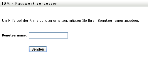 Dialogfeld „Passwort vergessen“