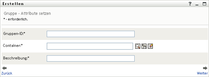 Fenster „Gruppe - Attribute festlegen“