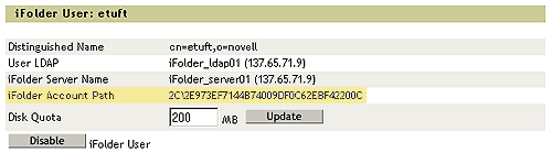 Beispiel f�r den Kontopfad in einem iFolder-Benutzerkonto