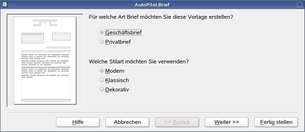 OpenOffice.org AutoPilot
