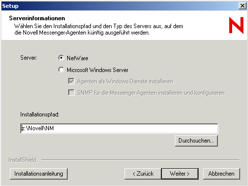 Dialogfeld �Serverinformationen�
