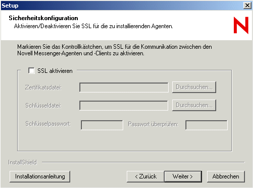 Dialogfeld �Sicherheitskonfiguration�