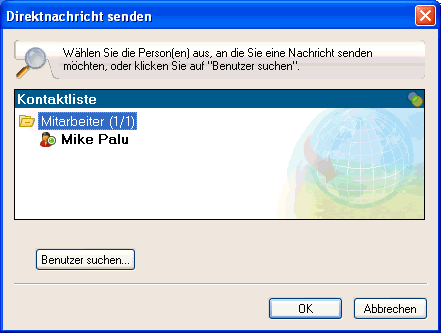 Dialogfeld "Rundsendung senden", Schaltfl�che "Benutzer suchen"