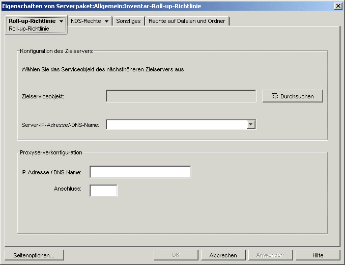 Die Seite "Roll-up-Richtlinie".