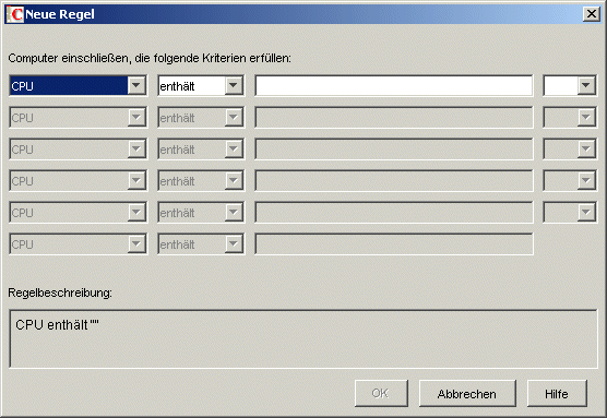 Dialogfeld "Neue Regel".