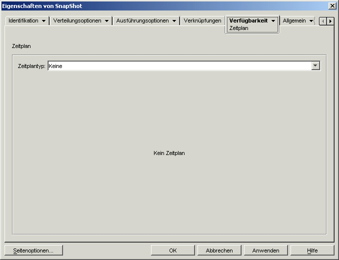 Anwendungsobjekt > Registerkarte "Verfgbarkeit" > Seite "Zeitplan"