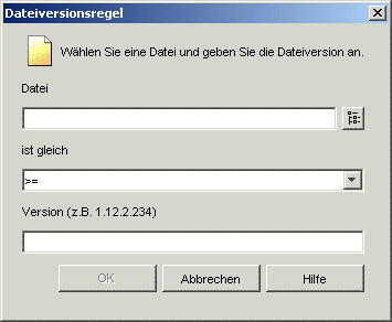 Dialogfeld "Dateiversionsregel"