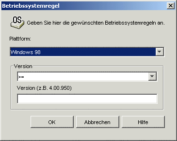 Dialogfeld "Betriebssystemregel"