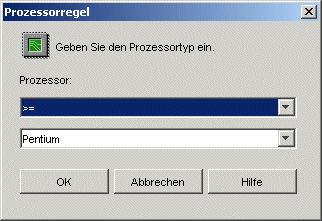 Dialogfeld "Prozessorregel"