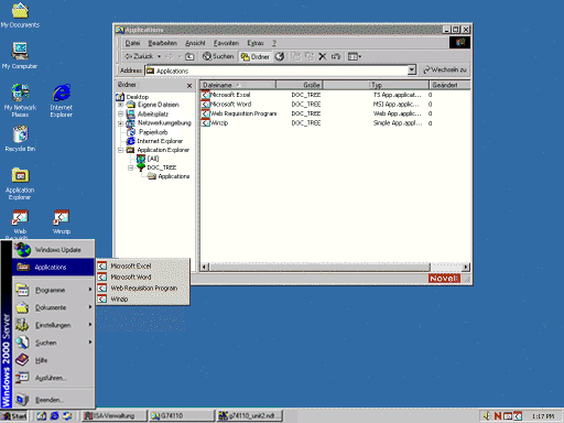 Application Explorer-Fenster