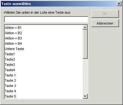 Dialogfeld "Taste auswhlen"