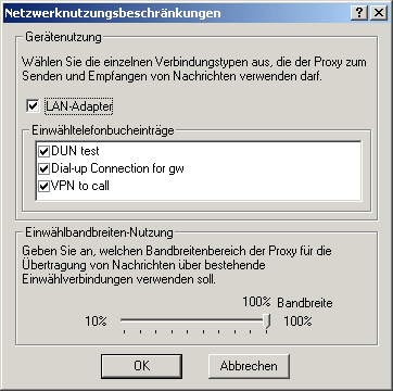 Dialogfeld "Netzwerknutzungsbeschrnkungen"