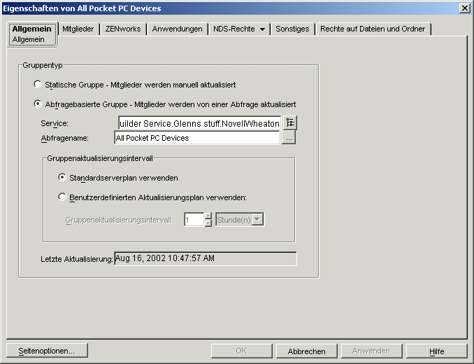 Dialogfeld fr Eigenschaften der Gruppe mit angezeigter Seite "Allgemein"