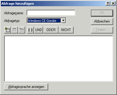 Dialogfeld "Abfrage hinzufgen"