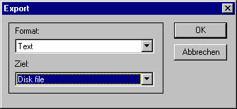 Exportdialogfeld