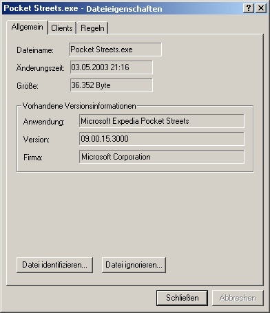  Dialogfeld "Dateieigenschaften" mit angezeigter Seite "Allgemein"