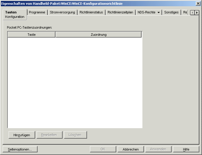 Dialogfeld "Eigenschaften des Handheld-Pakets"