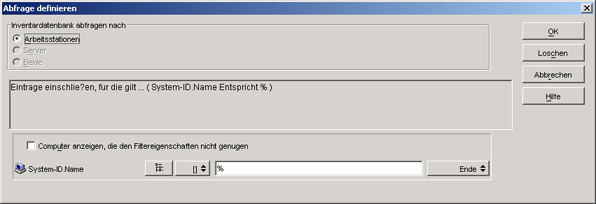 Definieren neuer Abfragekriterien