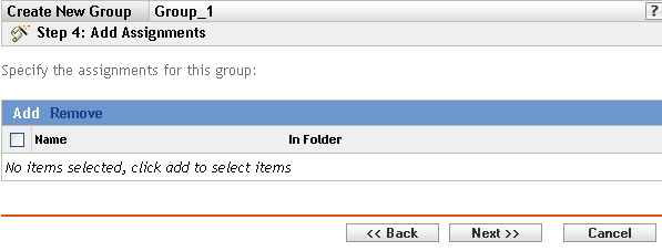 Seite „Zuweisungen hinzufügen“