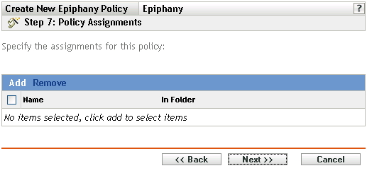 Seite „Richtlinienzuweisungen“