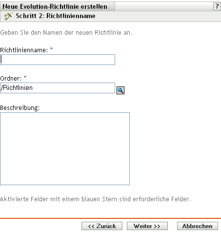 Seite Richtlinienname