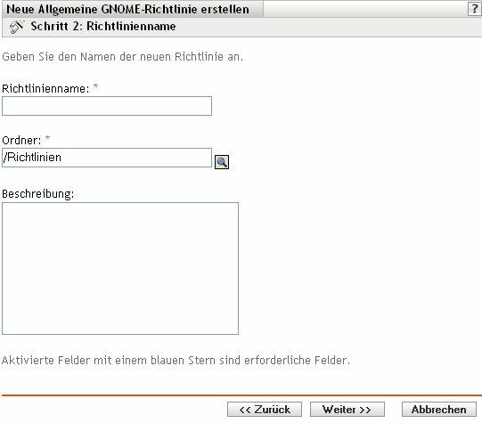 Seite Richtlinienname