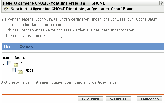 Seite Aufgebauter Gconf-Baum